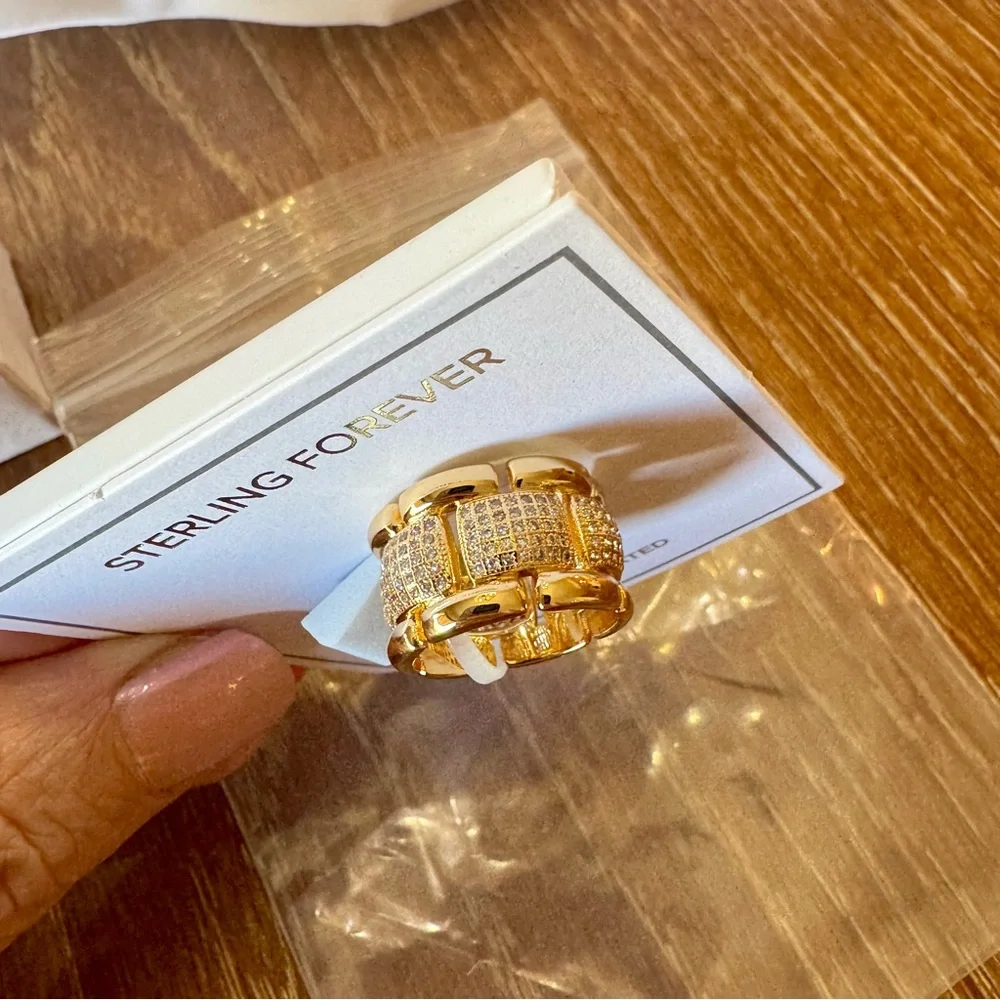 Sterling Forever Avina pavé CZ eternity ring 6 - Picture 3 of 9